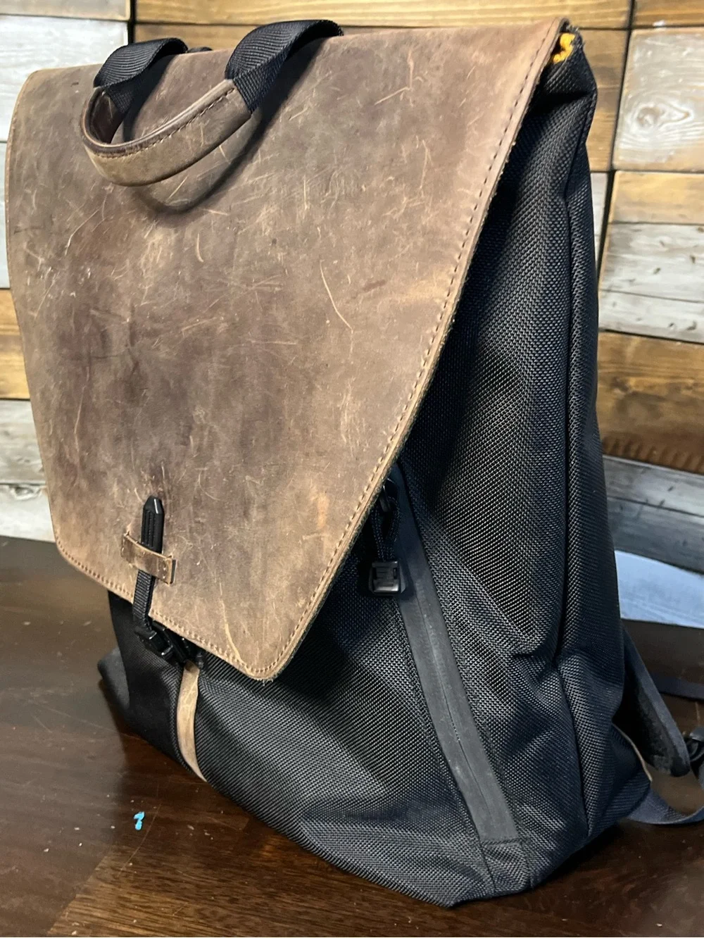 Waterfield (sfbags . com) Staad Laptop Bag, Leather, Ballistic Nylon